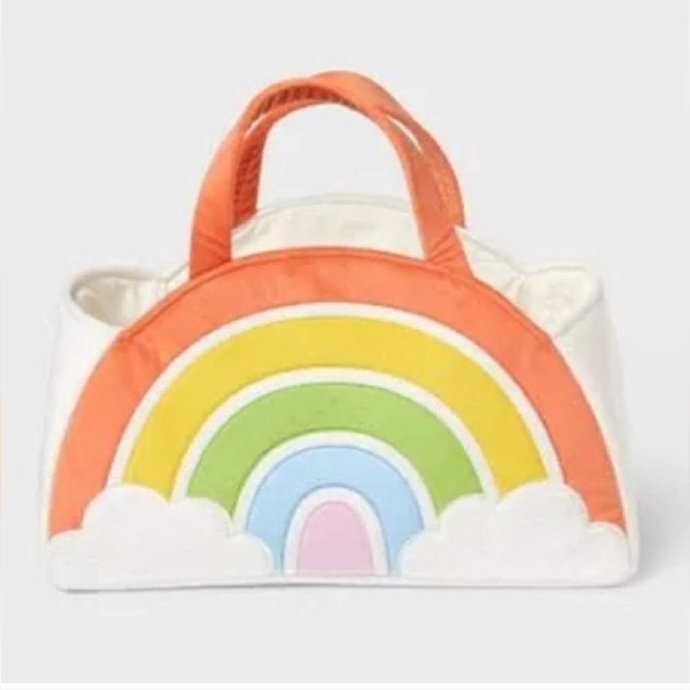 Colorful Rainbow Kids Tote Bag - Basket
